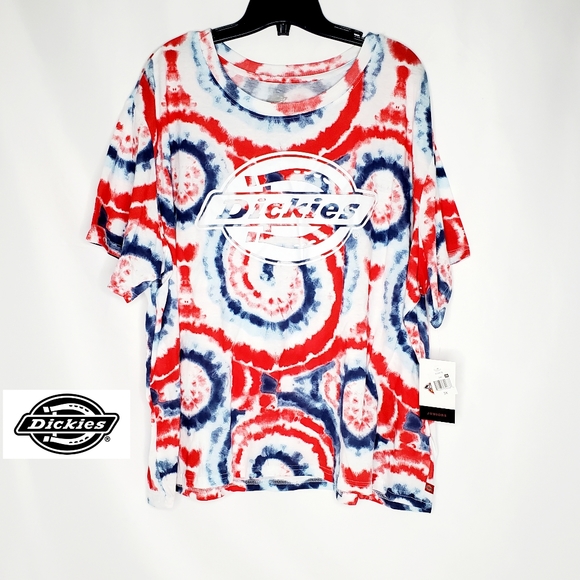 Dickies Junior Girls Tie Dye Logo T-shirt - Picture 1 of 9